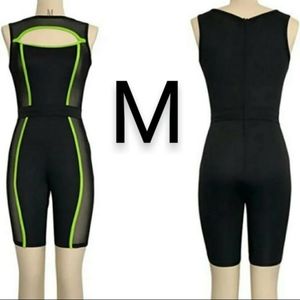 🆕Black & Green Bodycon Romper    Size M